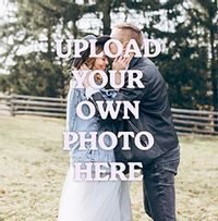 Tap to view Create Your Own Photo Upload Square Anniversary Card
