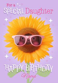 Tap to view Special Daughter Personalised Sunflower Birthday Card