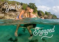 Tap to view You're Engaged Full Photo Upload Landcsape Card