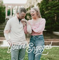 Tap to view You're Engaged Full Photo Square Card