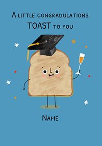 Tap to view Graduation Toast Personalised Congratulations Card