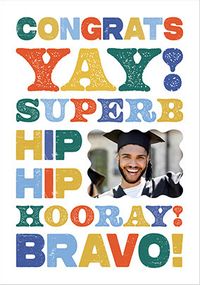 Tap to view Letterpress Graduation Congratulations Photo Card