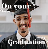 Tap to view On Your Graduation Full Photo Upload Square Card