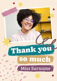 Tap to view Scrapbook Photo Thank You Teacher Card