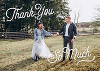Tap to view Full Photo Upload Thank You So Much Landscape Wedding Card