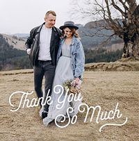 Tap to view Full Photo Upload Thank You So Much Square Wedding Card