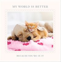 Tap to view My World Is Better With You In It Square Birthday Card