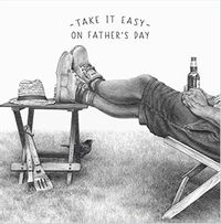 Tap to view Take It Easy Square Father's Day Card