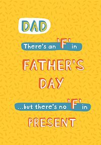 Tap to view F In Father's Day Card
