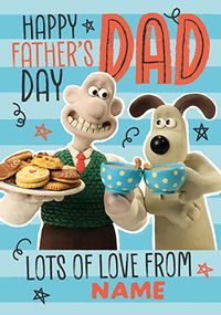 Tap to view Wallace & Gromit Lots Of Love Dad Father's Day Card